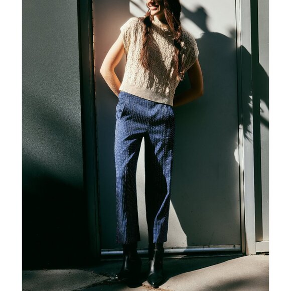 NWT FREE PEOPLE Vickie Mock Neck Sweater / Macadamia SZ: M - Picture 7 of 9